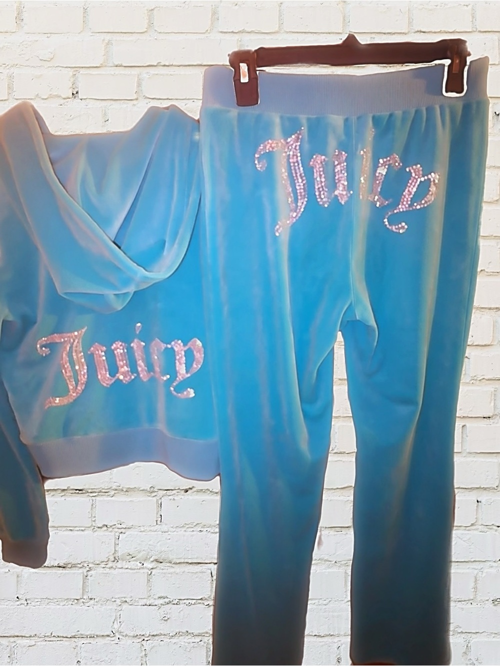 Y2K Juicy Couture Bling Blue Tracksuit